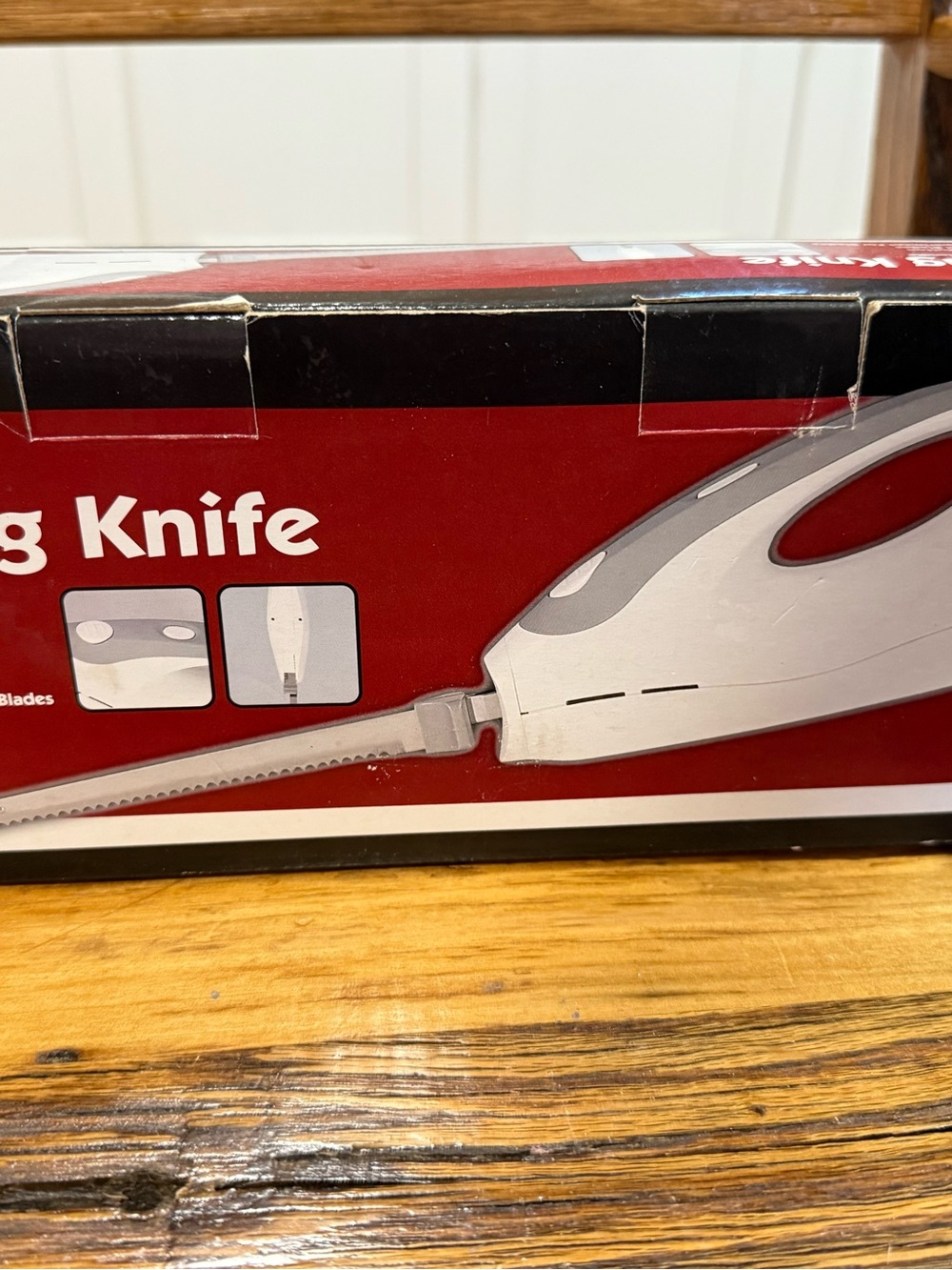Kitchen Gourmet Electric Carving Knife 100W 120V 2x 8in Blades White/Gray